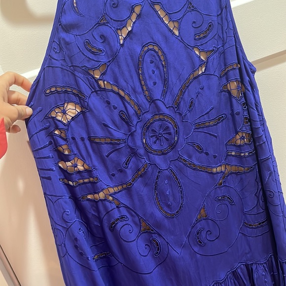 Free people blue open back cut out dress - Picture 3 of 7